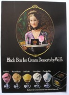 WALLS BLACK BOX ICE CREAM DESSERTS  ORIGINAL  1972 MAGAZINE ADVERT - Other
