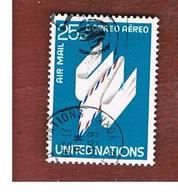 ONU (UNITED NATIONS) NEW YORK   - SG NYA294   -  1977 AIR: WINGED AIRMAIL LETTER   - USED - Airmail