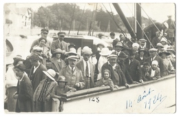 LE POULIGUEN (44) Départ Du Bateau Pour Belle-Île Avec Passagers - Carte Photo - Beau Gros Plan - 1924 - Emile Solacroup - Le Pouliguen