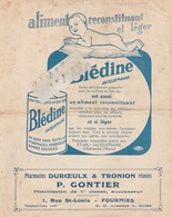 59 - FOURMIES - Pharmacies Réunies GONTIER , 1 Rue Saint Louis - La Blédine Jacquemaire (  Format  14 Cm X 18 Cm ) 2/2 - Advertising