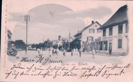 Gruss Aus Bülach, Restaurant Falken (10.8.1900) Petit Pli D'angle - Bülach