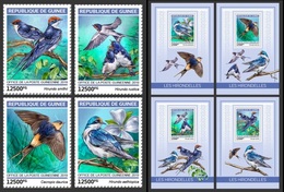 Guinea 2019, Animals, Swallows, 4val +BF - Hirondelles