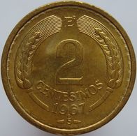 LaZooRo: Chile 2 Centesimos 1967 UNC - Chile