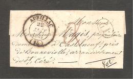 AURILLAC   Timbre A Date 14   + 1 Dec + Taxe Manus Pour Le Lot - 1801-1848: Precursores XIX