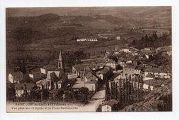 - CPA SAINT-JUST-EN-CHEVALET (42) - Vue Générale - L'Eglise Et La Place Rochetaillée - Edition Mme Prieur - - Andere & Zonder Classificatie