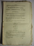 BULLETIN DES LOIS DU 18 DECEMBRE 1832 - MAISONS MILITAIRES CENTRALES DE DETENTION PENITENCIERS MILITAIRES PRISONS - Décrets & Lois