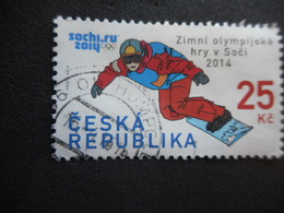 Timbre Oglitéré CESKA REPUBLIKA - JO SOCHI 2014 - Used Stamps