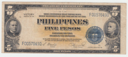 Philippines 5 Pesos 1944 VF Banknote Pick 96 - Philippines