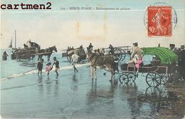 BERCK-PLAGE DECHARGEMENT DU POISSON ATTELAGE CHEVAL 62 - Berck