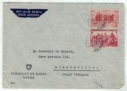 Afrique Occidentale Française, A.O.F. // Lettre  Par Avion Pour Brazzaville - Brieven En Documenten