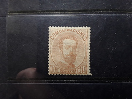 ESPAGNE / ESPANA / SPAIN / SPANIEN ,1872 AMEDEO I,  Yvert No 124, 40 C Brun Orange Neuf * MH TB  Cote 80 Euros - Nuovi