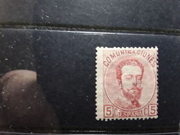 ESPAGNE / ESPANA / SPAIN / SPANIEN ,1872 AMEDEO I,  Yvert No 117, 5 C Rose FONCE Neuf * MH BTB - Unused Stamps