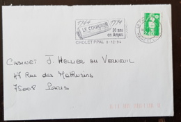 FRANCE Livres, Presse, Flamme Temporaire CHOLET 1944-1994. Le Courrier De L'ouest. 50 Ans En Anjou 1994 - Andere & Zonder Classificatie