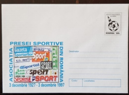 ROUMANIE Livres, Presse, Journaux, Entier Postal Illustré 1997 PRESSE SPORTIVE - Otros & Sin Clasificación