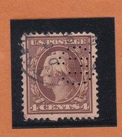 Etats-Unis  N°170 - 1908-1909  -  G. WASHINGTON  - Oblitérés - Perforé - Perfin