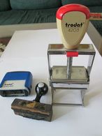 THREE VINTAGE PROFESSIONAL RUBBER STAMP - Stempel & Siegel