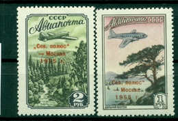 URSS 1955 - Y & T N. 102/03 Poste Aérienne - Stations Scientifiques "Pôle Nord 4 Et 5" (Michel N. 1789/90 A I) - Nuovi