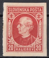 Slovacchia 1939 Sc. 28 Imperf. Presbitero Sacerdote Andrej Hlinka (1864-1938) Nuovo Slovenska Posta - Nuevos