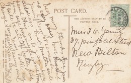 Postcard Genealogy Miss Young 57 Pinfold Street New Bilton Rugby PU 1906 My Ref  B13203 - Genealogy