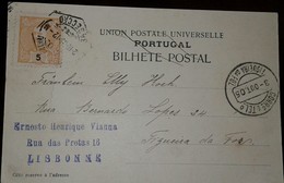 O) 1905 PORTUGAL, KING CARLOS SCT 67 5r Orange - VALUE IN BLACK, UPU- POSTAL TICKET- XF - Briefe U. Dokumente