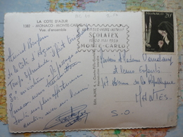 Le Timbre-poste Instruit Scolatex 16-20 Mai 1959 Monte-Carlo Sur CM Monaco Monte Carlo Vue D'ensemble - Lettres & Documents