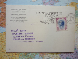 Radio Monte Carlo 2/11/1957 Monte-Carlo - Lettres & Documents