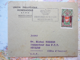 Couronne Du Blason Méditerranée  27/03/1957 - Lettres & Documents