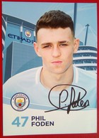 Manchester City  Phil Foden Signed Card - Handtekening