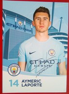 Manchester City   Aymeric Laporte  Signed Card - Autógrafos