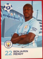 Manchester City   Benjamin Mendy  Signed Card - Autografi