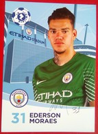 Manchester City  Ederson Moraes  Signed Card - Autographes