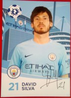Manchester City  David Silva  Signed Card - Autógrafos