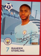 Manchester City  Raheem Sterling  Signed Card - Autografi