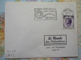 2-e Salon International D'art Photographique Monaco 1-15 Janvier 1971 26/11/1970 Monte-Carlo - Lettres & Documents