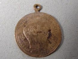 Méd. 17. Médaille Edouard VII. Au Revers Saint Michel Terrassant Le Dragon 1902 - Monarquía/ Nobleza