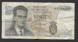 België Belgique Belgium 15 06 1964 -  20 Francs Atomium Baudouin. 3 U 1342567 - 20 Franchi