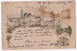 CROATIA Zagreb Zagrab Art Card Used 1898 Postal Stationary Entier Postal - Croatia