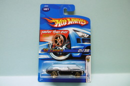 Hot Wheels - '69 CHEVROLET CAMARO CONVERTIBLE Noir FTE - 2006 First Editions - Collector 21 HOTWHEELS US Long Card 1/64 - HotWheels