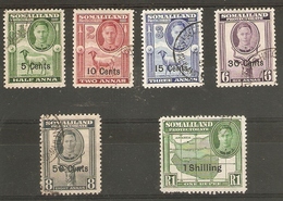 SOMALILAND 1951 VALUES TO 1s On 1R BETWEEN SG 125 And SG 132 FINE USED Cat £14+ - Somaliland (Herrschaft ...-1959)