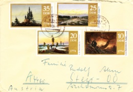 1974, DDR, "200. Geburtstag Von Caspar David Friedrich", Kompletter Satz, Echt Gelaufen - Private Covers - Used