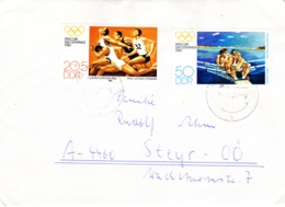 1980, DDR, "XXII. Olympische Sommerspiele Moskau", (Sperrwert), Echt Gelaufen - Private Covers - Used