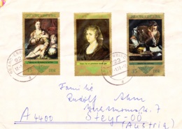 1973, DDR, "Gemälde Alter Meister", 2 Kuverts (4 Verschiedene Werte), Echt Gelaufen - Enveloppes Privées - Oblitérées