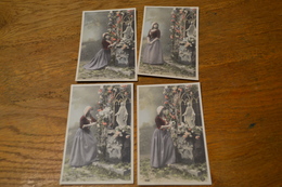Carte Postale 1910 Série De 4 Cartes Prière A La Vierge - Virgen Maria Y Las Madonnas