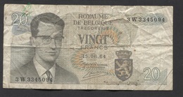 België Belgique Belgium 15 06 1964 -  20 Francs Atomium Baudouin. 3 W 3345094 - 20 Francos