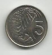 Cayman Islands 5 Cents 1990. High Grade - Cayman (Isole)