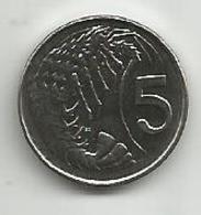 Cayman Islands 5 Cents 1992. High Grade - Caimán (Islas)