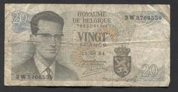 België Belgique Belgium 15 06 1964 -  20 Francs Atomium Baudouin. 3 W 3706530 - 20 Francs