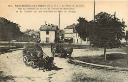 050519 - 91 ST MICHEL SUR ORGE  Arrivée De Paris Voiture De Montlhéry Et Ste Geneviève Du Bois Fleury - Hippomobile - Saint Michel Sur Orge