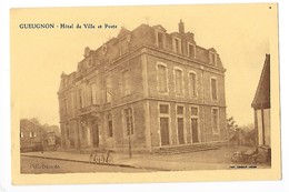 GUEUGNON  (cpa 71)  Hôtel De Ville Et Poste   -  L 1 - Gueugnon