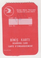 TURKISH AIRLINES,THY, BOARDING PASS 1966 - Biglietti